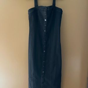 Kittenish Black Denim Dress